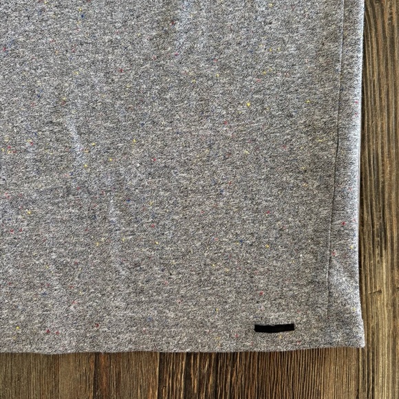 On the Byas Colorblock S/S Henley Tee Shirt Mens L Gray Speckled Teal Pocket - Picture 8 of 10